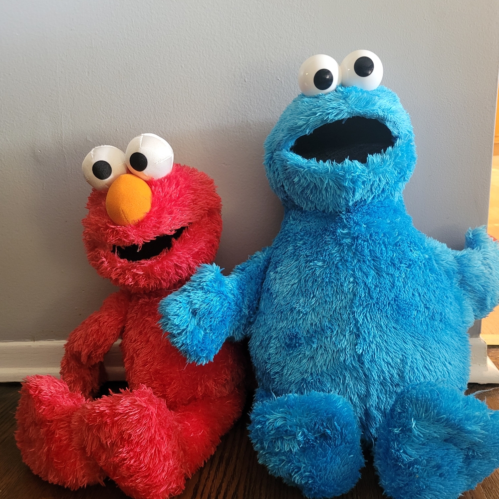 Sesame Street Elmo and Cookie Monster Plush Set
